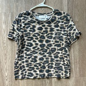 Leopard print crop top